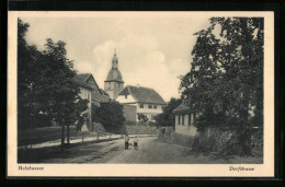 AK Holzhausen, Kirche Und Partie An Der Dorfstrasse  - Autres & Non Classés