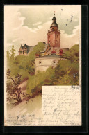 Lithographie Falkenstein, Der Kirchturm Auf Dem Berg  - Andere & Zonder Classificatie