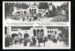 AK Heidenheim, Naturtheater, Volksschauspiele 1932 - Bändertanz Bei Einer Bauernhochzeit, Kaiser Maximilian  - Teatro