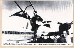 19928 / ⭐ ♥️ FALKLANDS WAR Mai 1982 Aviateur Argentin Avion Pucará Fit Reculer ROYAL NAVY Guerre MALOUINES- MONDE VECU F - Falklandeilanden