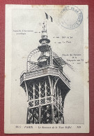 Cartolina - Paris - Le Sommet De La Tour Eiffel - 1924 - Sin Clasificación