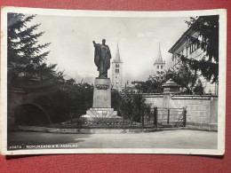 Cartolina - Aosta - Monumento A S. Anselmo - 1943 - Other & Unclassified