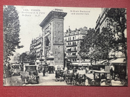 Cartolina - Paris - Le Boulevard Et La Porte St-Denis - 1924 - Non Classés