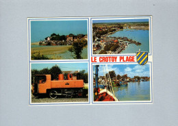 Le Crotoy (80) : Vue Générale, Le Port, La Locomotive Du Petit Train - Le Crotoy