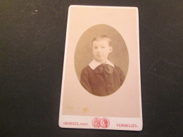 PHOTO CDV Petit Garçon Cliche GEORGES VERSAILLES  - Anciennes (Av. 1900)