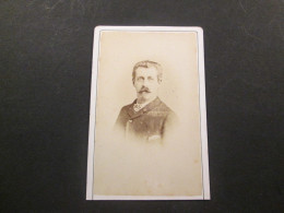 PHOTO CDV Homme Aux Moustaches Cliche REUTLINGER PARIS  - Old (before 1900)