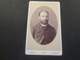 PHOTO CDV Homme A La Barbe Cliche SIMONEAU BOURGEOIS PARIS  - Anciennes (Av. 1900)