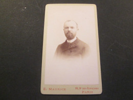 PHOTO CDV Homme A La Barbe Cliche E MAURICE PARIS  - Anciennes (Av. 1900)