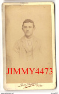 CARTE CDV - Portrait D'un Jeune Homme à Identifier - Tirage Aluminé 19ème - Taille 63 X 104 - Photo Léon Ruppe Vire - Oud (voor 1900)