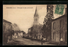 CPA Nogaro, Clinique Et Rue Principale  - Nogaro