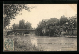 CPA Plaisance-du-Gers, Vue Des Quais Et Pont Sur L`Arros  - Andere & Zonder Classificatie