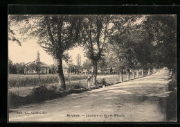 CPA Mirande, Abattoir Et Route D`Auch  - Mirande