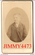 CARTE CDV - Portrait D'un Jeune Garçon à Identifier - Tirage Aluminé 19ème - Taille 63 X 104 - - Old (before 1900)