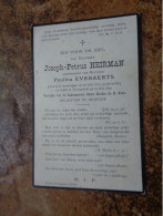 Doodsprentje/Bidprentje   Joseph-Petrus  HEIRMAN   Antwerpen 1817-1897 Wyneghem  (Wdr Paulina EVERAERTS) - Religión & Esoterismo