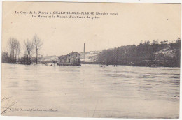 51 - La Crue De La Marne à CHALONS-sur-MARNE (Janvier 1910) - La Marne Et La Maison D'un Tireur De Grève - Châlons-sur-Marne