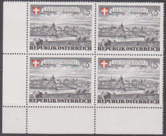 1967 , Mi 1241 ** (1) -  4er Block Postfrisch - Europagespräche Der Stadt Wien - Nuovi