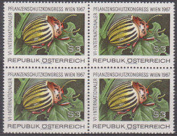 1967 , Mi 1243 ** (1) -  4er Block Postfrisch - Internationaler Pflanzenschutzkongreß - Nuovi