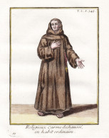 Religieux Carme Dechausse En Habit Ordinaire - Carmelites Karmeliten / Monastic Order Mönchsorden Ordenstrach - Estampes & Gravures