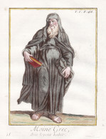 Moine Grec Avec Le Petit Habit - Greece Griechenland Greek Monk Mönch / Mönchsorden Monastic Order / Ordenst - Estampas & Grabados