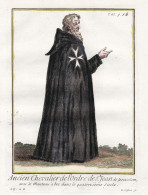 Ancien Chevalier De L'Ordre De S. Jean De Jerusalem Avec Le Manteau A Bec Dans Le Quatorzieme Siecle - Orden D - Estampes & Gravures