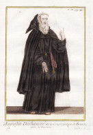 Augustin Dechaussé De La Congregation De France Avec Le Manteau - Augustinerorden Order Of Saint Augustine Fr - Estampes & Gravures