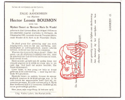 DP Hector Leonie Boumon / De Wandel 40j. ° Sint-Lievens-Esse Herzele 1913 † Zottegem 1953 // Callebaut - Images Religieuses