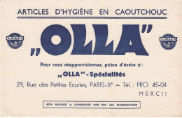 BUVARD & BLOTTER - OLLA - Articles D'hygiène En Caoutchouc - 29, Rue Des Petites Ecuries Paris - Andere & Zonder Classificatie