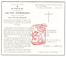 DP Julie Van Wijnendaele ° Sint-Lievens-Esse Herzele 1874 † 1956 X Emiel Vandenbossche // Otte Baeyens - Images Religieuses