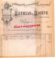 87 - LIMOGES - FACTURE DETHIAS & ESTEVE- IMPRIMERIE LITHOGRAPHIE GRAVURE-4 COURS BUGEAUD- 1896 - Stamperia & Cartoleria