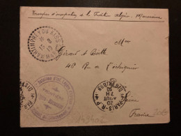 LETTRE TROUPES D'OCCUPATION DE LA FRONTIERE ALGERO-MAROCAINE OBL. Tiretée 15 8 10 MARTIMPREY DU KISS MAROC + 2e Bataillo - Military Postmarks From 1900 (out Of Wars Periods)