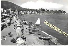 Campania-napoli-ischia Porto D'ischia La Spiaggia Animatissima Veduta Spiaggia Bagnanti Ombrelloni Barche  Anni 50 60 - Andere & Zonder Classificatie