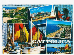 CPSM 10.5 X 15  Italie (128) CATTOLICA  Riviera Adriatica  Plage  Place  Voilier De Pêche - Rimini