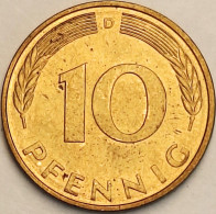 Germany Federal Republic - 10 Pfennig 1992 D, KM# 108 (#4701) - 10 Pfennig