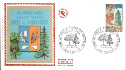 FDC 1968 JUMELAGE FORET NOIRE-FORET DE RAMBOUILLET - 1960-1969