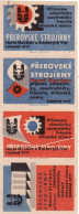 Czech Republic, 4 X Matchbox Labels, Prerovské Strojírny, Horní Slavkov U Karlových Varu - Zündholzschachteletiketten