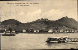 CPA Königswinter Am Rhein, Oelberg, Stadt Mit Drachenburg Und Drachenfels, Fähre - Other & Unclassified