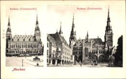 CPA Aachen, Rathaus, Vorder- Und Rückansicht - Other & Unclassified