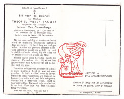 DP Theofiel Pieter Jacobs ° Grembergen Dendermonde 1891 † 1953 X Leonie Van Cauwenbergh - Devotion Images