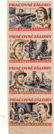 Czech Republic, 4 X Matchbox Labels, Work In An Industrial Enterprise - Luciferdozen - Etiketten