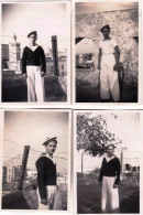 Photo Originale - Militaria  - 1946 - Mission Escadre Méditerranée - ALGER - Centre Sirocco - Cap Matifou- LOT 4 PHOTOS - Guerre, Militaire