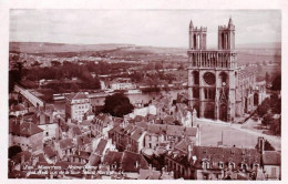 78 - Yvelines -   MANTES La JOLIE -  Notre Dame Et Pont Vus De La Tour Saint Maclou - Carte Glacée - Mantes La Jolie