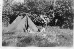 Photographie Vintage Photo Snapshot Camping Tente Scout Scoutisme - Sonstige & Ohne Zuordnung