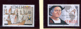 Malte ** N° 864/865 - Europa 1992. 500e Ann. De La Découverte De L'Amérique Par C. Colomb - Malta