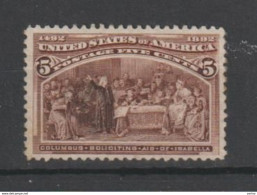 U.S.A.:  1893  CENTENARY  -  5 C. STAMP  NO  GLUE  -  YV/TELL. 85 - Neufs