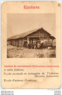 ATELIER DE MENUISERIE BAFOUSAM CAMEROUN ECOLIERS CARTE FORMAT 11 X 7.50 CM DOS VIERGE - Zonder Classificatie