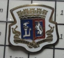 811H Pin's Pins / Beau Et Rare / VILLES / BLASON ECUSSON ARMOIRIES LOVIERS LE FRANC EURE NORMANDIE - Città