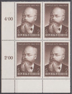 1968 , Mi 1258 ** (1) -  4er Block Postfrisch - 125. Geburtstag Von Camillo Sitte - Unused Stamps