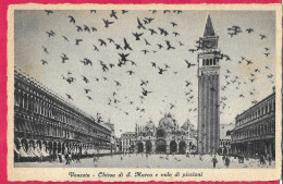 VENEZIA - PIAZZA S. MARCO E VOLO PICCIONI - FORMATO PICCOLO  -  NUOVA - Venezia (Venedig)