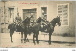 LUNEVILLE OFFICIER ET SOUS OFFICIERS D'ARTILLERIE BAVAROISE PASSANT RUE D'ALSACE - Weltkrieg 1914-18