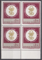 1968 , Mi 1259 ** (7) -  4er Block Postfrisch - 200 Jahre Tierärztliche Hochschule , Wien - Ongebruikt